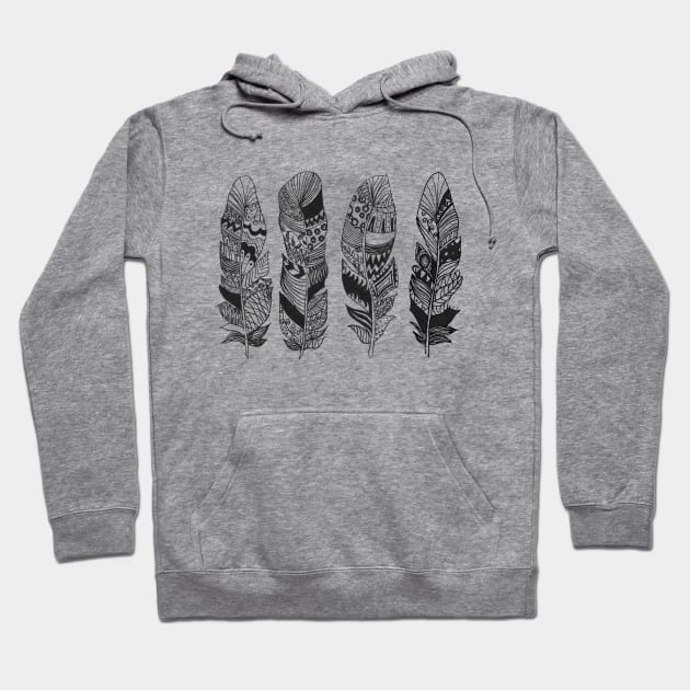 Never too many Feathers Hoodie by lannie